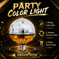 Boule magique disco colorée, ampoule LED pour scène, effets rotatifs en cristal, lumière KTV pour bars, pistes de danse