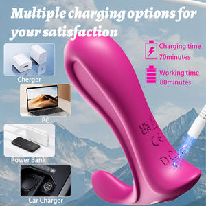 Vibromasseurs G-spot portables Jouets sexuels pour adultes pour femmes ou hommes, Mini vibromasseur de culotte à commande à distance par application avec 9 modes de vibration - Product Image 6