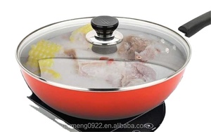 <span class=keywords><strong>Pentole</strong></span> in acciaio inossidabile con coperchio in vetro rinforzato con coperchio per Wok temperato in vetro <span class=keywords><strong>Pyrex</strong></span> rotondo per coperchio con pomello per <span class=keywords><strong>pentole</strong></span> di qualità Premium - Product Image 2