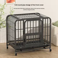 Cage pour chien de grande taille très résistante, cage pour chien de petite, moyenne et grande taille, tube carré en fil métallique, niche pour chien pour intérieur et extérieur, tous les types
