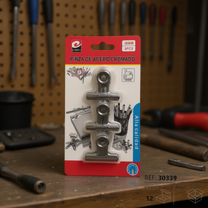 Pinza De Acero Cromado 38Mm 3Pcs Alta Calidad - Product Image 2
