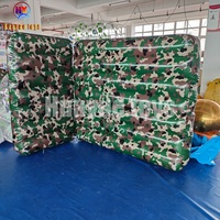 Bunker camouflage gonflable en PVC commercial de 0,6 mm, barrière tactique pour paintball, gel blaster et laser tag