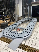 Banc de redressage de châssis automobile pour la réparation de châssis de voitures après collision, destiné aux ateliers de carrosserie
