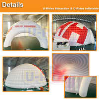 Dôme gonflable d'igloo de tente d'air de lumière LED de partie extérieure d'OxFord pour l'utilisation de la publicité de conférence d'événement de partie de salon commercial