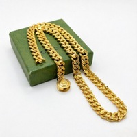 Collier cubain en tungstène style Instagram, luxe léger, avec maillons épais et audacieux, chaîne unisexe sophistiquée pour affaires
