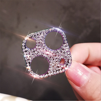 Protection d'objectif d'appareil photo en verre trempé ultra-fin de qualité AAA Bling Diamond pour 13 Pro Max Ring Lens