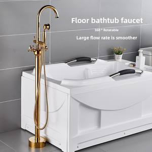 Robinet <span class=keywords><strong>de</strong></span> baignoire sur pied Gold Ball Robinet <span class=keywords><strong>de</strong></span> douche sur pied en <span class=keywords><strong>bois</strong></span> indépendant - Product Image 1