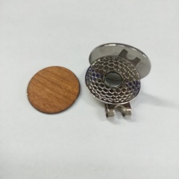 Logo laser de haute qualité Marqueur de balle en bois personnalisé Clip de chapeau Accessoires de golf