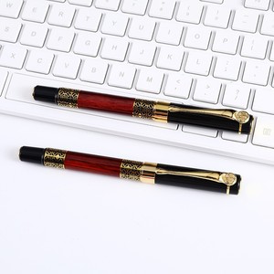 Stylo en métal <span class=keywords><strong>de</strong></span> style chinois avec logo, design grain <span class=keywords><strong>de</strong></span> bois, <span class=keywords><strong>encre</strong></span> noire, pointe <span class=keywords><strong>de</strong></span> 0,5 mm, coffret cadeau <span class=keywords><strong>de</strong></span> qualité professionnelle pour bureau d'entreprise - Product Image 4