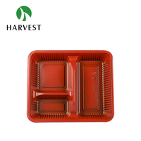 Boîte à lunch jetable en plastique, boîte bento en plastique PS/PP, récipient alimentaire pour micro-ondes