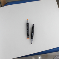 Touchfive — ensemble de stylos marqueurs permanents à double pointe, 64 couleurs, avec sac, tampon de peinture artistique personnalisé