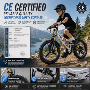 Vélo de montagne pour enfants de 20, 22 et <span class=keywords><strong>24</strong></span> <span class=keywords><strong>pouces</strong></span>, double suspension, 6 vitesses, frein à disque, pneus larges, pour garçons et filles, fabricant OEM - Product Image 5
