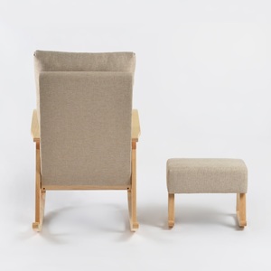 Muebles para el hogar Tela beige Ocio Sofá reclinable de un solo asiento Silla Mecedora a granel - Product Image 5