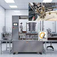 Machine de remplissage et de bouchage automatique rotative MTW pour flacons et tubes de sirop, CE