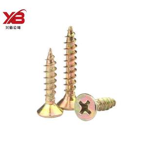 Tornillos autorroscantes empotrados en cruz avellanados resistentes al óxido y a la corrosión con revestimiento amarillo, rosca de doble <span class=keywords><strong>curso</strong></span>, perforación rápida para - Product Image 6