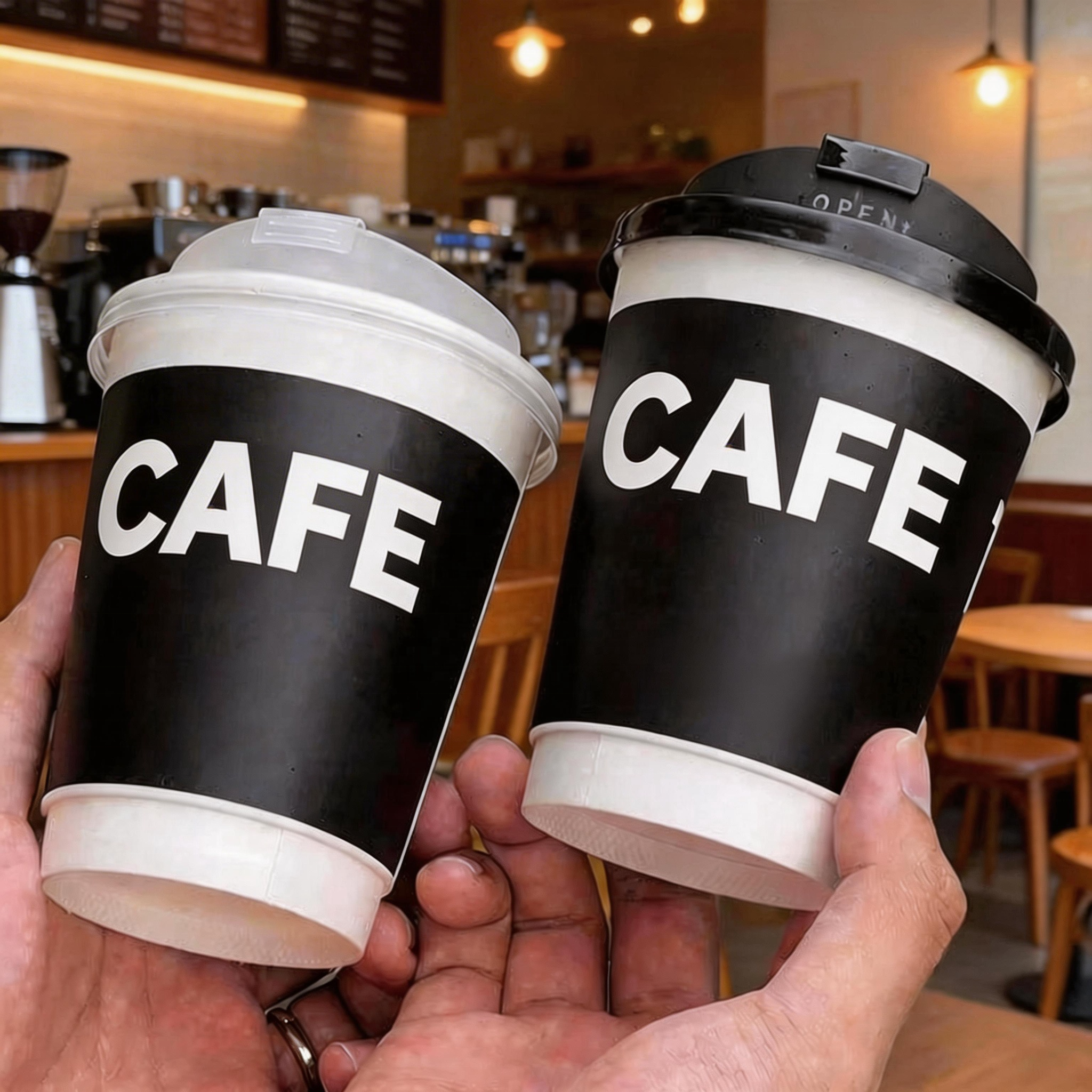 ETpack Disposable Custom Printed Paper Cups Gold Foil Kraft 8oz 12oz 16oz Single Double Wall White Cardboard Coffee Paper Cups