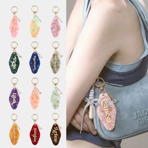 Portachiavi Personalizzato con Simbolo Zodiacale di Capricorno, Dicembre e Gennaio, Charm in Acrilico Blu per Borse - Product Image 6