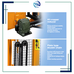 Accesorio de 55 galones, tambor de aceite hidráulico, elevador de tambor de aceite, carretilla elevadora semieléctrica hidráulica, apilador de descarga de tambor de aceite económico - Product Image 4