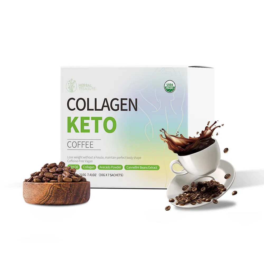 Kruiden Keto Koffie Oplosbaar Poeder Gewichtsverlies Drinken Gezonde Maaltijdvervangende Champignonkoffie Met Medicinale Champignonextract