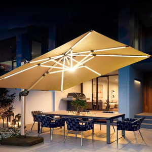 Villa al aire libre <span class=keywords><strong>Terraza</strong></span> Jardín Paraguas romano <span class=keywords><strong>grande</strong></span> Tira <span class=keywords><strong>de</strong></span> luz LED solar Paraguas <span class=keywords><strong>de</strong></span> patio - Product Image 3