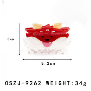 Personalized design cute animal handle acetate <b>hair</b> clips quirky and unique women's <b>hair</b> <b>accessories</b> wholesale. - Product Image 2