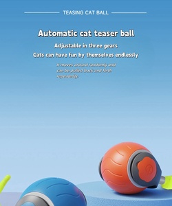 Sıcak satış otomatik kedi Teaser topu elektrik kendinden dönen haddeleme topu kapalı kediler eğitim ve oynamak için - Product Image 4