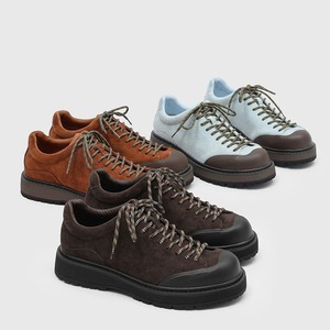 Chaussures de randonnée en daim pour hommes, style rétro Gorpcore, chaussures d'extérieur, embout contrasté, chaussures de marche décontractées, marron café - Product Image 5
