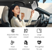 Miroir de courtoisie de voyage portable rechargeable avec éclairage LED pour pare-soleil de voiture, gradation progressive, nouveauté 2024