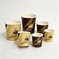 Gobelets en papier à paroi simple écologiques jetables de 2,5 oz pour la dégustation de boissons, logo personnalisé, usage unique