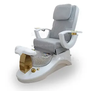 Cadeira de massagem e pedicure para salão de beleza profissional de luxo e moderno sem tubulação sistema de hidromassagem com bomba de descarga para pés spa manicure