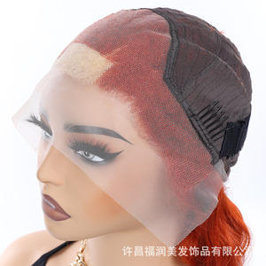 Peluca de Cabello Humano con Frente de Encaje 13x4, Color Naranja Jengibre con Reflejos 613 y Rubio Miel, Ondulada, con Frente de Encaje HD 13x6 para Mujer - Product Image 6