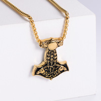 Kalung Liontin Punk Vintage Double Head Eagle New Pvd Pria dari Baja Tahan Karat 316, Perhiasan Fashion, Grosir, Aksesoris untuk DIY