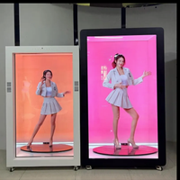 Écran tactile interactif LCD transparent 3D holographique de 55 pouces pour affichage publicitaire en intérieur, vitrine LCD Holobox, garantie 3 ans