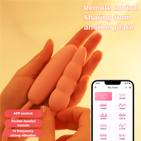 Bas prix portable double tête saut oeuf vibrateur 10 modèle vibrant oeuf balle vibrateur femmes jouets sexuels produits pour adultes
