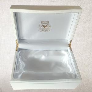 Boîte à thé en bois massif rectangulaire 24x16x12cm, estampage à chaud or argent, emballage général, boîte à bijoux - Product Image 3