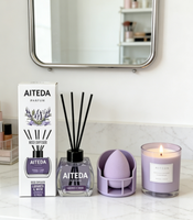 Diffuseur de parfum pour voiture écologique 120 ml, diffuseur à bâtonnets d'huiles essentielles sans flamme, purificateur d'air