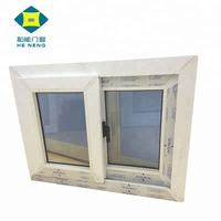 OEM定制现代滑动Upvc窗户，适用于酒店钢架，带不锈钢丝网，法国设计风格