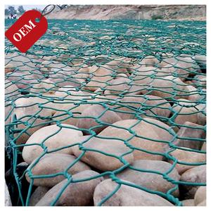 <span class=keywords><strong>PVC</strong></span> mạ kẽm gabion lưới đá giỏ lục giác dệt ngắn xoắn dây lưới hộp dệt gabion nệm cho bờ sông - Product Image 4