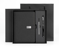 Ensemble cadeau d'entreprise, carnets A5, logo personnalisable, cadeaux promotionnels, ensemble de carnets de bureau avec stylo et recharge supplémentaire