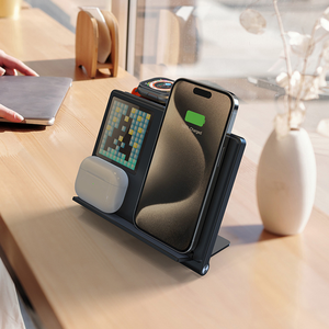 <span class=keywords><strong>Chargeur</strong></span> sans fil 5 In1 pour Smartphones Casque Montres et Horloges <span class=keywords><strong>Chargeur</strong></span> sans fil magnétique avec matériau métallique PC ABS - Product Image 6