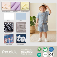Ensemble de vêtements pour bébé, enfant en bas âge, garçon et fille, cardigan à col rond à manches courtes, short, pur coton, décontracté, été, 2 pièces