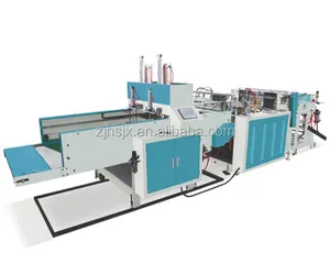 HSRQ-500*2H High speed 2 lines custom printed plastic vest shopping carrier bag making machine