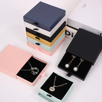 Boîte à bijoux carrée moderne de style tiroir, best-seller transfrontalier ; Boîte exquise pour colliers, boucles d'oreilles, bracelets et bagues ; Boîte