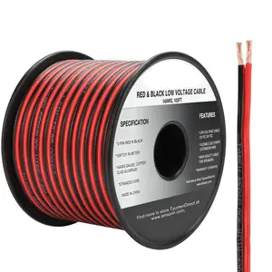 UL2468 AWG28 High-Temperature Twin Wire Tinned Copper Silicone Rubber Cable with PVC Insulation for Underground Applications