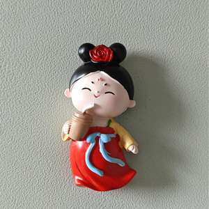 Vintage Tang-era Lady Refrigerator Magnets Cute Resin Figurines China-made 360-piece Box Packaging for Girls Gift - Product Image 4
