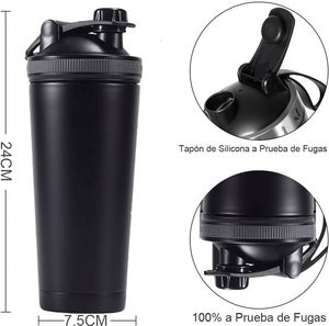 Custom Logo 25oz 750ml Sport Double Wall Insulated Stainless Steel Protein <b>Shaker</b> <b>Bottle</b> Wholesale Gym Sport <b>Shaker</b> Cup - Product Image 2