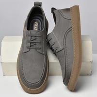 Chaussures décontractées d'extérieur en cuir pour hommes, vêtements de travail de couche supérieure en cuir à coupe basse au printemps, chaussures simples