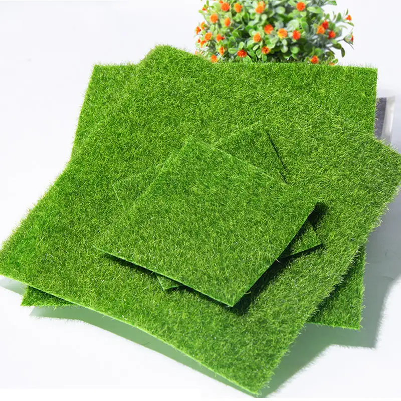 Kunstgrasgras Grasgras Gras Diy Groene Planten Voor Tuin Decor Gebouw Model Levert Plastic Opp Zak Groene Kleur