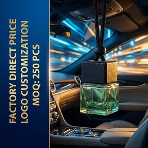 <span class=keywords><strong>Parfum</strong></span> de voiture suspendu en verre de 10 ml, avec bouchon en bois respirant pour une fragrance longue durée, vente en gros directe usine OEM - Product Image 1