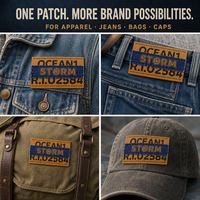 Écussons en cuir personnalisés avec logo, étiquettes de marque en relief pour chapeaux, vêtements, jeans et vestes